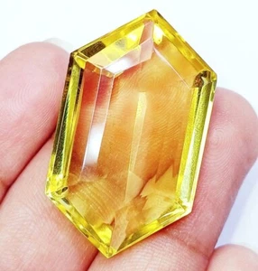 Brazilian Lemon Topaz Certified Loose Gemstone 26.85 Cts With Free Gift - Picture 1 of 7