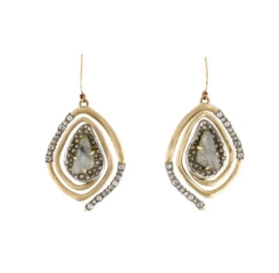 Alexis Bittar AB Crystal Spiral Drop Earrings NEW - Image 1 of 4