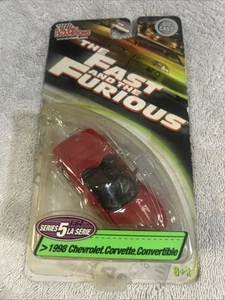 Racing Champions The Fast and The Furious 1998 Chevy Corvette Convertible, Red - Picture 1 of 6