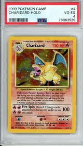1999 POKEMON GAME #4 CHARIZARD HOLO PSA 4 - Picture 1 of 2