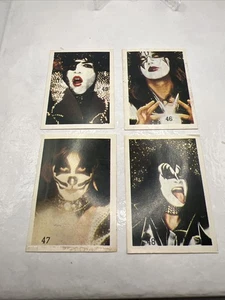 1980 Pop Festival #45-48 KISS Stickers-Venezuela Blank Back Rare - Picture 1 of 10
