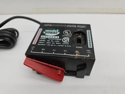 Model Power RL-1250 Hobby Transformer Power Pack Train Set AC DC Used - Image 1 of 4