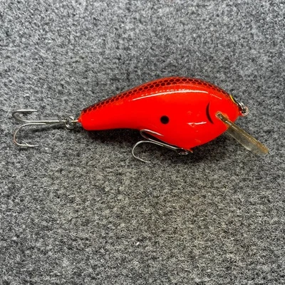 Bagley's Balsa B3, BB3 Todo Latón Vintage Crankbait 0FO Negro Fuego Naranja BB3-0FO Foto 1 de 4