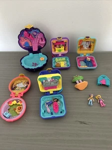 Lot of 5 Polly Pocket Compact & Mini Playsets Modern Era - Dolls/Accessories - Picture 1 of 20