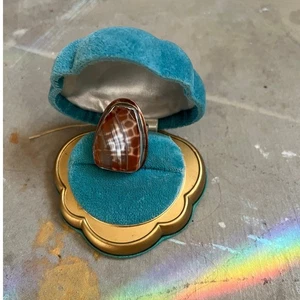 Handmade Ring, Large Faceted Agate, Gemstone Artisan, Statement Jewelry, Gift - Picture 1 of 3