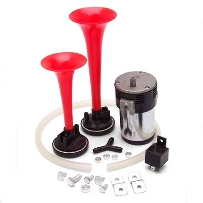 Kit de bocina de tren de trompeta doble EVAC2 con bocinas de gatillo de compresor TRGH161 camión  Foto 1 de 3