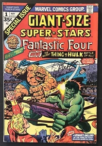 MARVEL COMICS RIESENGRÖSSE SUPERSTARS FANTASTISCHE VIER #1 SIGNIERT RICH BUCKLER 1974 - Bild 1 von 4