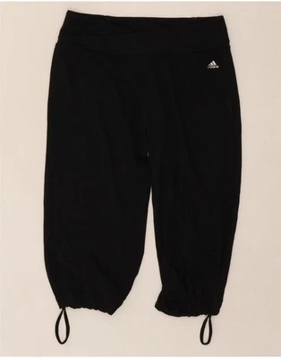 ADIDAS Womens Capri Tracksuit Trousers UK 12/14 Medium  Black AA04 - Image 1 of 3