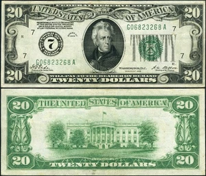 FR. 2050 G $20 1928 Federal Reserve Note Chicago G-A Block XF - Picture 1 of 3