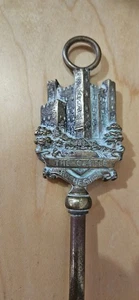 Vintage Brass Toasting Fork With The Castle Rochester On The Handle - Picture 1 of 3