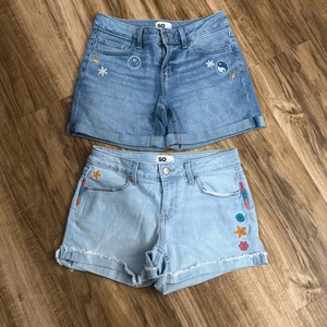 SO Brand Girls Embroidered Denim Shorts Bundle Size 12 - Picture 1 of 5