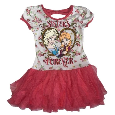 Vestido de verano Frozen Elsa and Anna para niñas talla 6-6X Foto 1 de 4