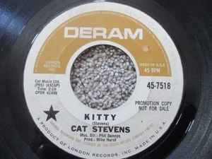 Cat Stevens 45 rpm "Kitty" / "Blackness Of The Night"  DERAM 45-7518, 1967, VGC - Picture 1 of 3