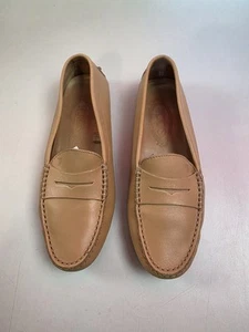 TOD's Gommino Driving Shoes Orange Leather Women's USA Size 37 EU -6.5 USA - Picture 1 of 11