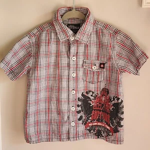 Airwalk Electric Guitars Shirt Button-Down Red Plaid Size 3T - Picture 1 of 9