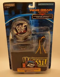 WWF WRESTLING RING GEAR SERIES 3 JAKKS PACIFIC TITLE BELT + RING APRON SET NEU - Bild 1 von 3
