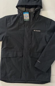 NEW Columbia Mens Duff Trail Jacket Coat Hooded Omni-Tech Midweight MEDIUM BLACK - Picture 1 of 8