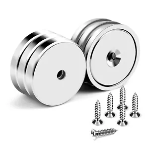 DIYMAG Magnets with Hole 100LBS Heavy Duty Neodymium Round Base Cup Magnets for - Picture 1 of 6