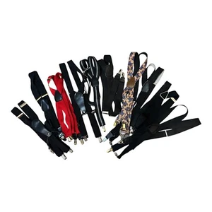 Men's Adjustable Clip On Suspenders Pelican/ Gillmons lot of 10 z5 - Picture 1 of 9