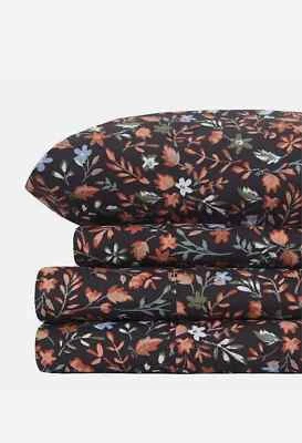 CHARISMA 6PC QUEEN SIZE SHEET SET TERRACOTA FLORAL MICROFIBER NEW IN PACKAGE - Image 1 of 4