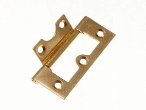 100 x Schranktür bündige Scharniere EB Messing vergoldet Stahl 63 mm ( 2 1/2 &Quot; ) | auf - Bild 1 von 1