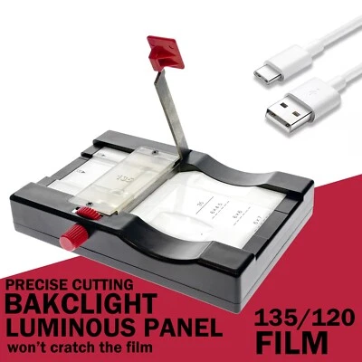 Cortador de película deslizante múltiple para formato 35 mm 135 6x4,5 6x6 6x7 60 mm con cable USB Foto 1 de 4