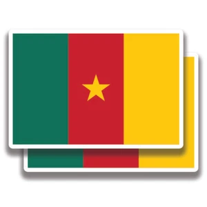 CAMEROON FLAG DECAL 2 Stickers Bogo For Car Bumper Truck 4x4 2 For 1 - Picture 1 of 1
