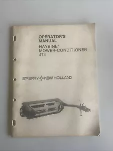 Ford New Holland 474 Haybine Mower-Conditioner Operator's Manual 42047413 - Picture 1 of 4