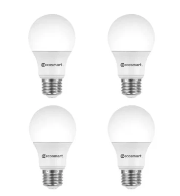 LED Light Bulb Soft White 2700K 100-Watt Equivalent A19 Non-Dimmable (4 Pack) - Image 1 of 4