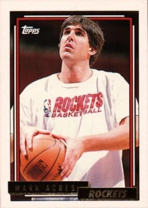 1992-93 Topps Gold #380 - Mark Acres - Washington Bullets 92-720 - Picture 1 of 2