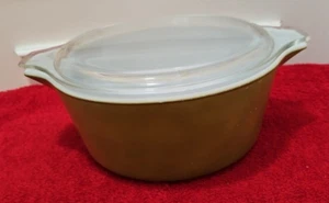 VGUC Vintage Pyrex 475-B & 475-C 2 1/2 Qt Avocado Green Casserole Dish w/Lid - Picture 1 of 11