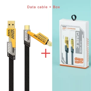 4 in 1 Multi USB C A 8PIN PD Charger Charging Cable 65W / 27W For iPhone Samsung - Picture 1 of 11