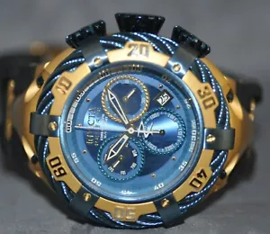 Invicta Men's Bolt Reserve Chronograph Blue Dial Black Rubber Watch 21368 - Picture 1 of 5