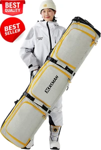 Padded Snowboard Bag Adjustable Length 63-75In Padded Bag for Air Travel - Picture 1 of 12