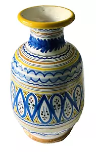 Vaso medio Sanguino Toledo vintage 1976 ceramica dipinto a mano fatto a mano in Spagna - Foto 1 di 8