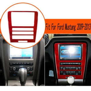 New Red Carbon Center Central GPS Navigation Panel Cover Trim For Ford Mustang - Bild 1 von 6
