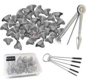 50 Pieces 1/2 Inch Tapered Design Clean Pipe Screens, 0.5 Inch 100% Stainless St - Picture 1 of 6