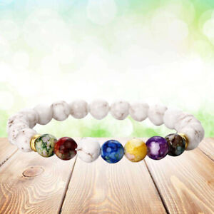  Bracelet perles colorées pierre naturelle bracelet agate brassard hommes et femmes élastique