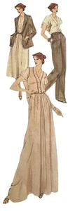 VOGUE 1883 Pattern 8 Anne Klein Full Maxi Midi Skirt 70s Jacket Pants Blouse - Picture 1 of 8