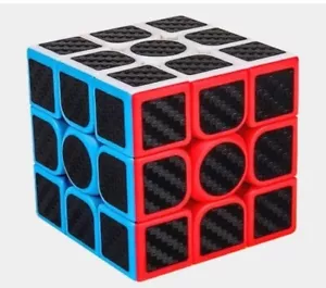 Speed Cube 3x3x3 Black puzzle cube 3x3 carbon fiber Party Birthday Gift Toy - Picture 1 of 5