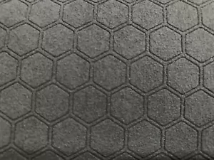 Meterware ORIGINAL Alcantara Stoff SCHWARZ gemustert HEXAGON 150cm breit! - Bild 1 von 12