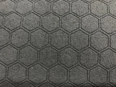 Meterware ORIGINAL Alcantara Stoff SCHWARZ gemustert HEXAGON 150cm breit! - Bild 1 von 4