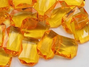 25x18mm Bernstein CH16 Achteck Piraten Schmuck für Spiele und Partys 40 Stück - Bild 1 von 2