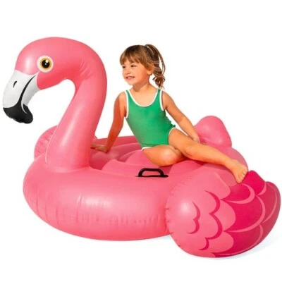 FENICOTTERO ROSA GONFIABILE CAVALCABILE Flamingo cm 178x135x97 INTEX 57558 - Immagine 1 di 4