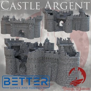 Ruins of Castle Argent, 3d printed terrain. Fantasy, Historical wargame RPG, D&D - Picture 1 of 13