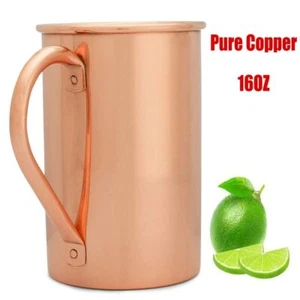 Thickened Pure Copper Cup Moscow Mule Mugs Mules Cocktails Coffee Beer - Picture 1 of 11
