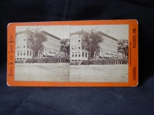 C 1880 Stereoansicht der Innenstadt von Belfast Maine mit großem Band wie abgebildet - Bild 1 von 7