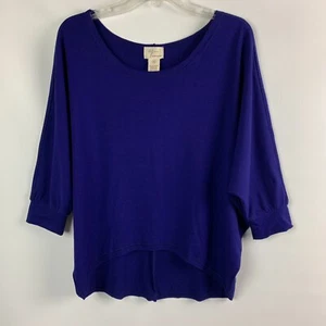 AJ/Andrea Jovine Oberteil royalblau Pullover Rundhals Dolman 3/4 Arm Gr. M NEU - Bild 1 von 8