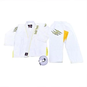 RightPunch Kids BJJ Gi Set - 400 GSM Cotton, Jiu Jitsu Kimono Belt Included New - Picture 1 of 34