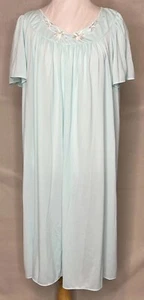 Miss Elaine Nachthemd Aqua Nylon seidig klassisch Damen Extra Large - Bild 1 von 11